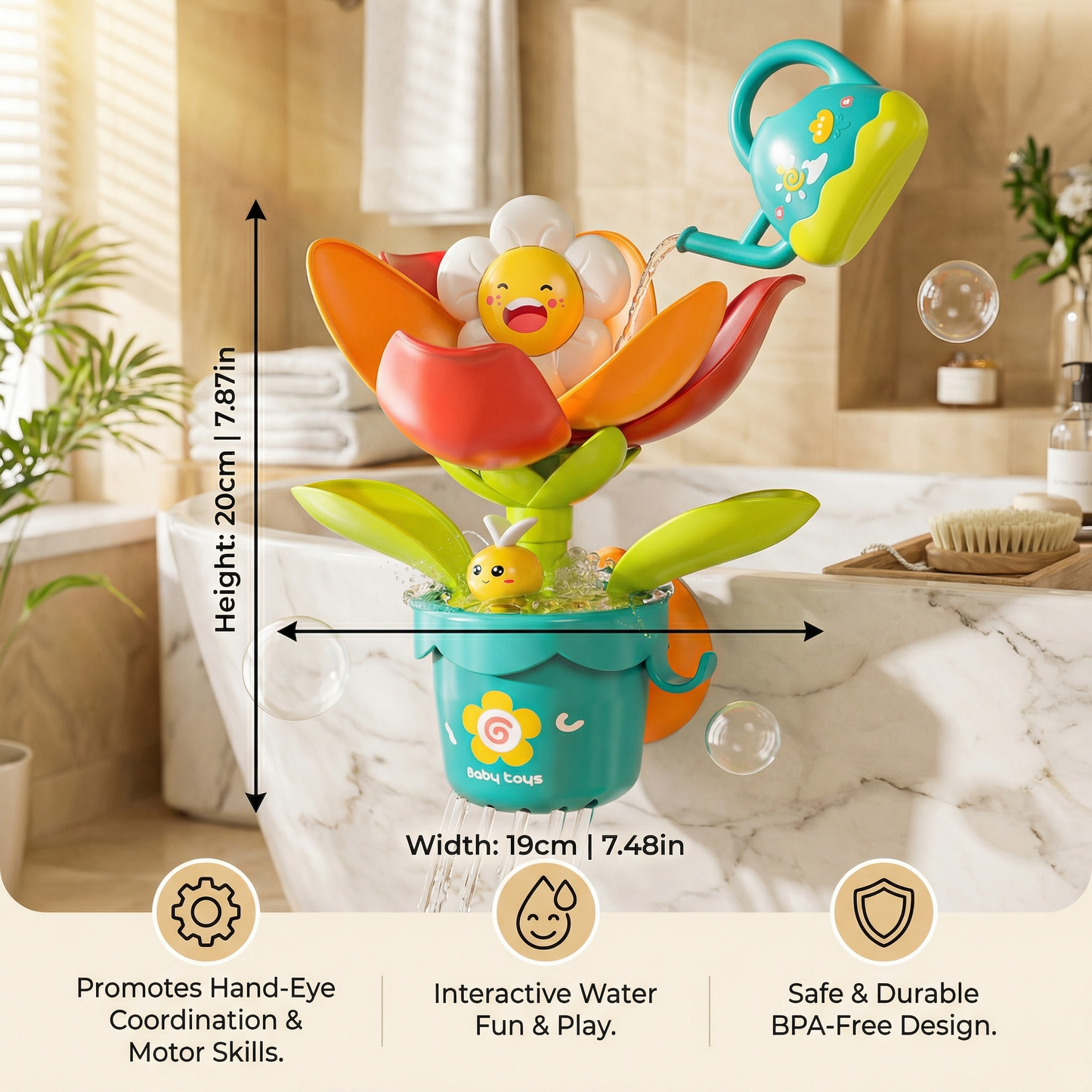 Flower Fun Bath Toy with Watering Can