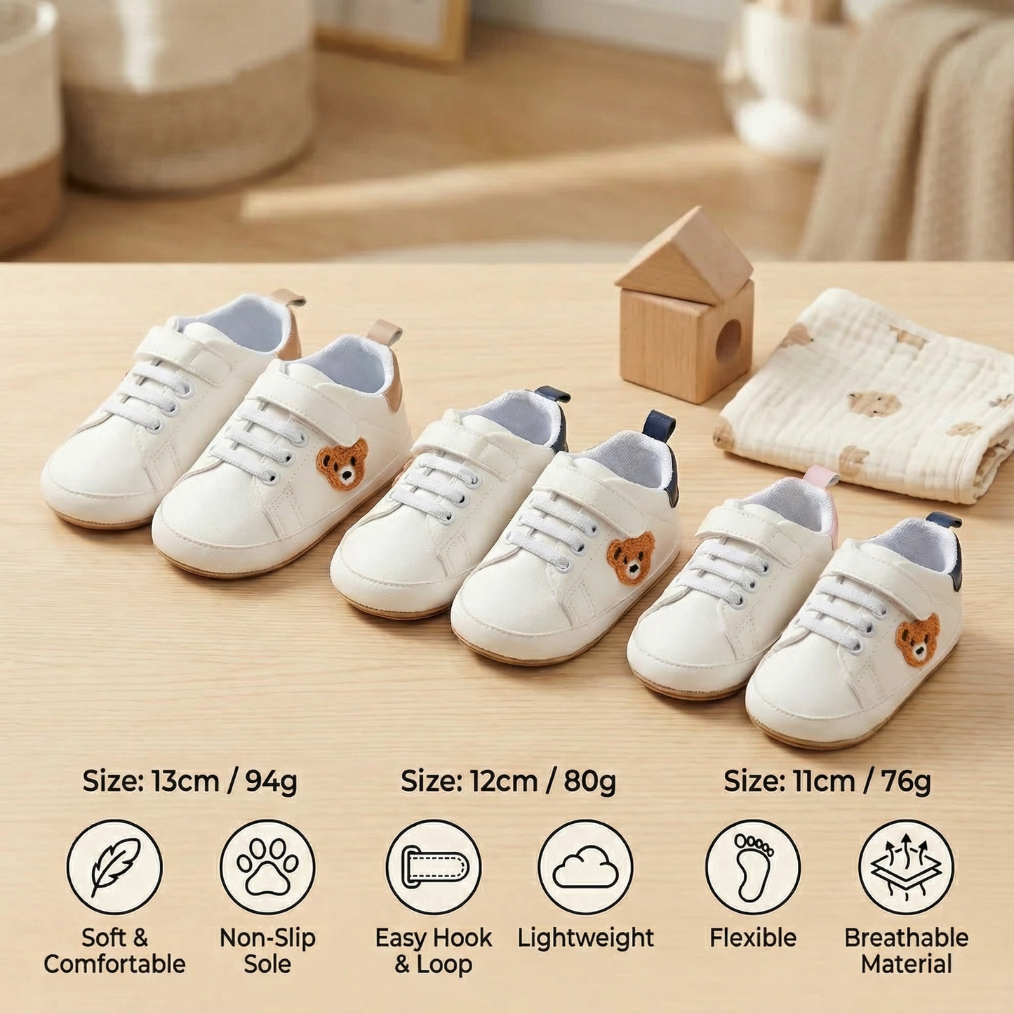 Toddler Shoes in a Cute Bear Design