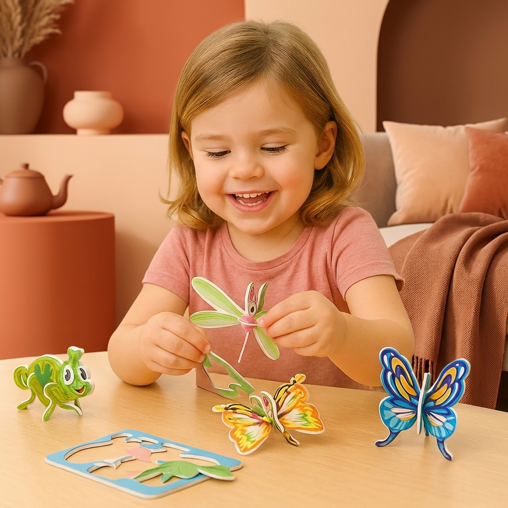 3D Cartoon Puzzle Set for Kids