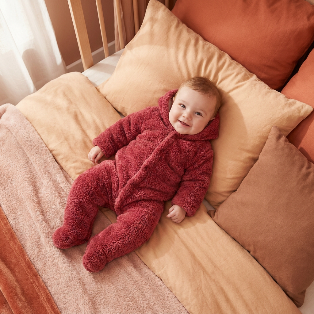 Soft & Cozy Baby Bear Hooded Jumpsuit