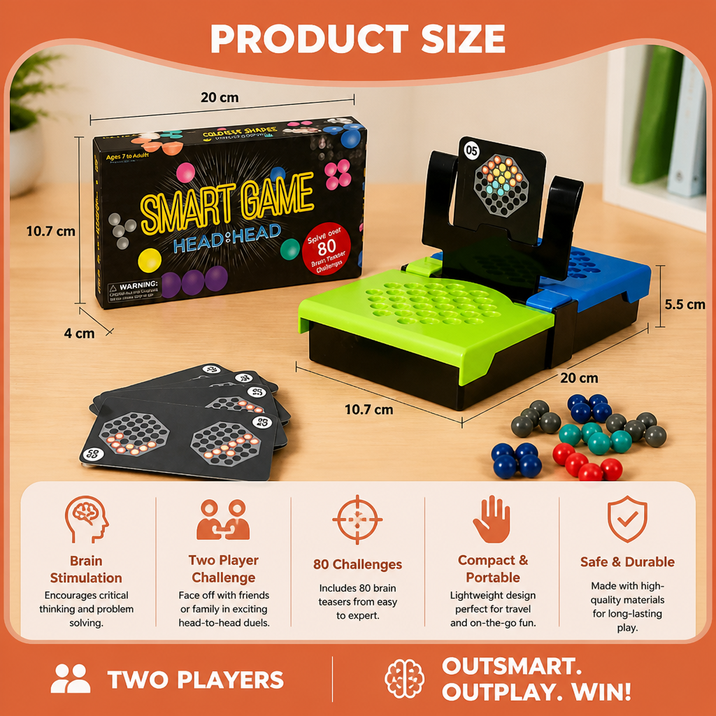Head-to-Head Logic Puzzle Game – 80 Brain Teaser Challenges