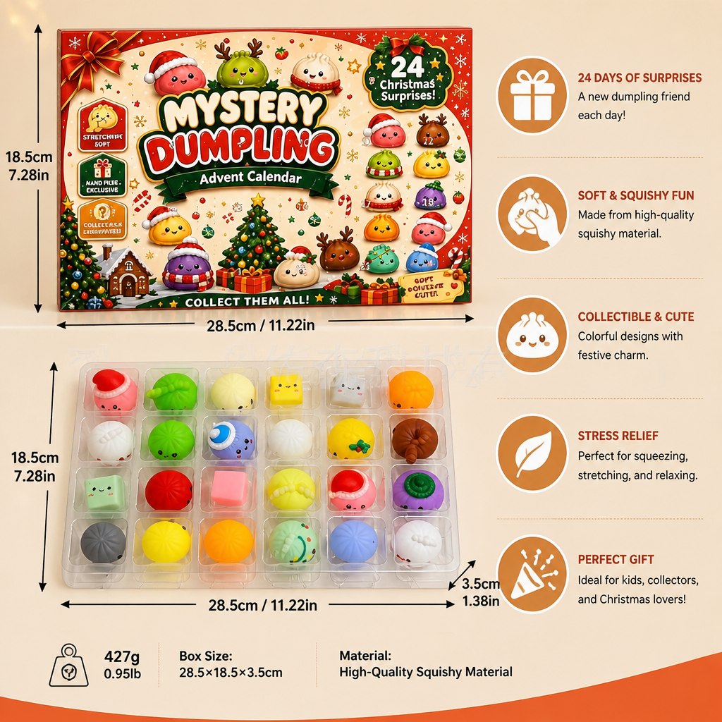 Mini Dumpling Squishy Toy Advent Calendar