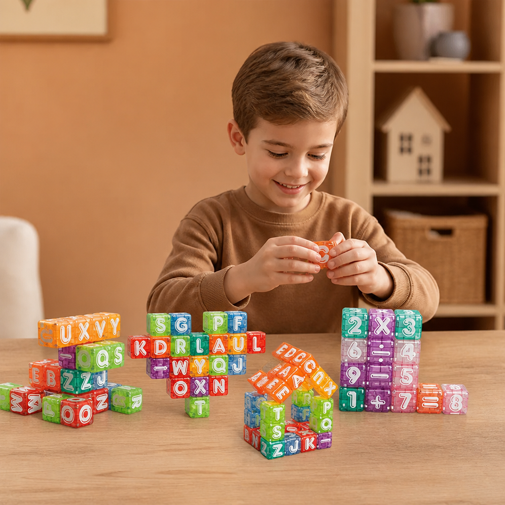 40-Piece Magnetic Letters & Numbers Learning Set – Montessori STEM Toy for Kids