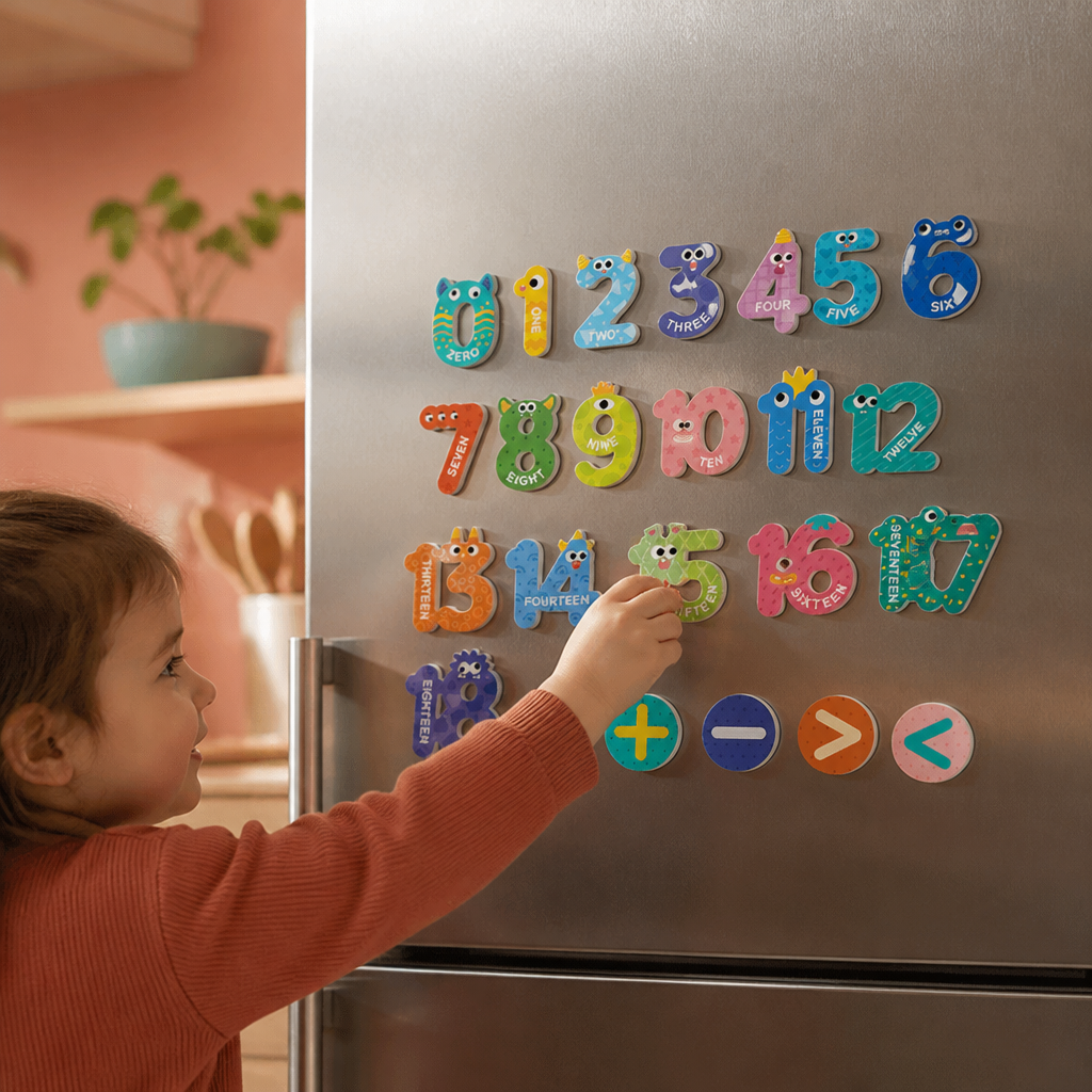 Animal Alphabet & Number Fridge Magnets – Kids’ Spelling and Learning Set