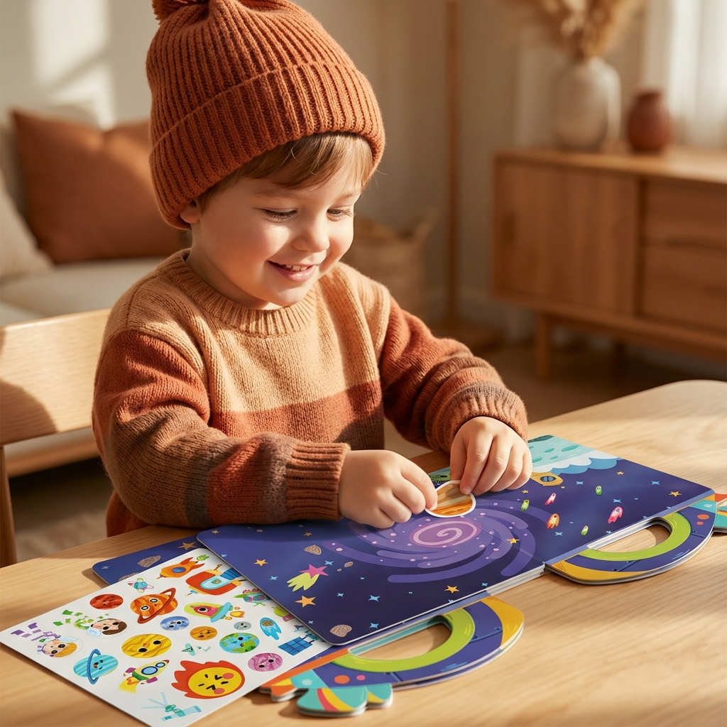 Reusable Montessori Sticker Books with Various Theme Worlds