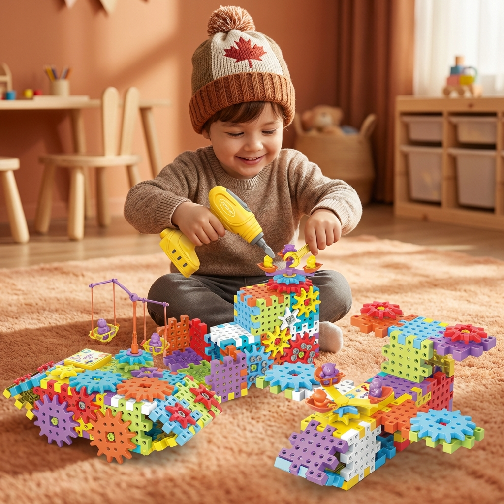 Montessori 3D Gear and Puzzle Pieces