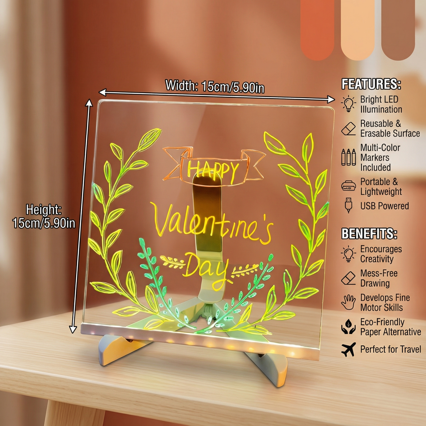 Light-Up LED Drawing Board for Children