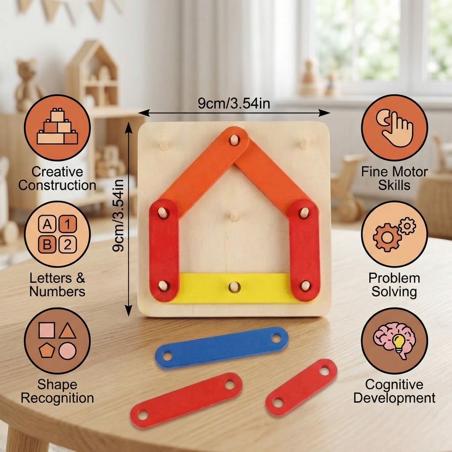 Creative Letters, Numbers, and Shapes Learning Board