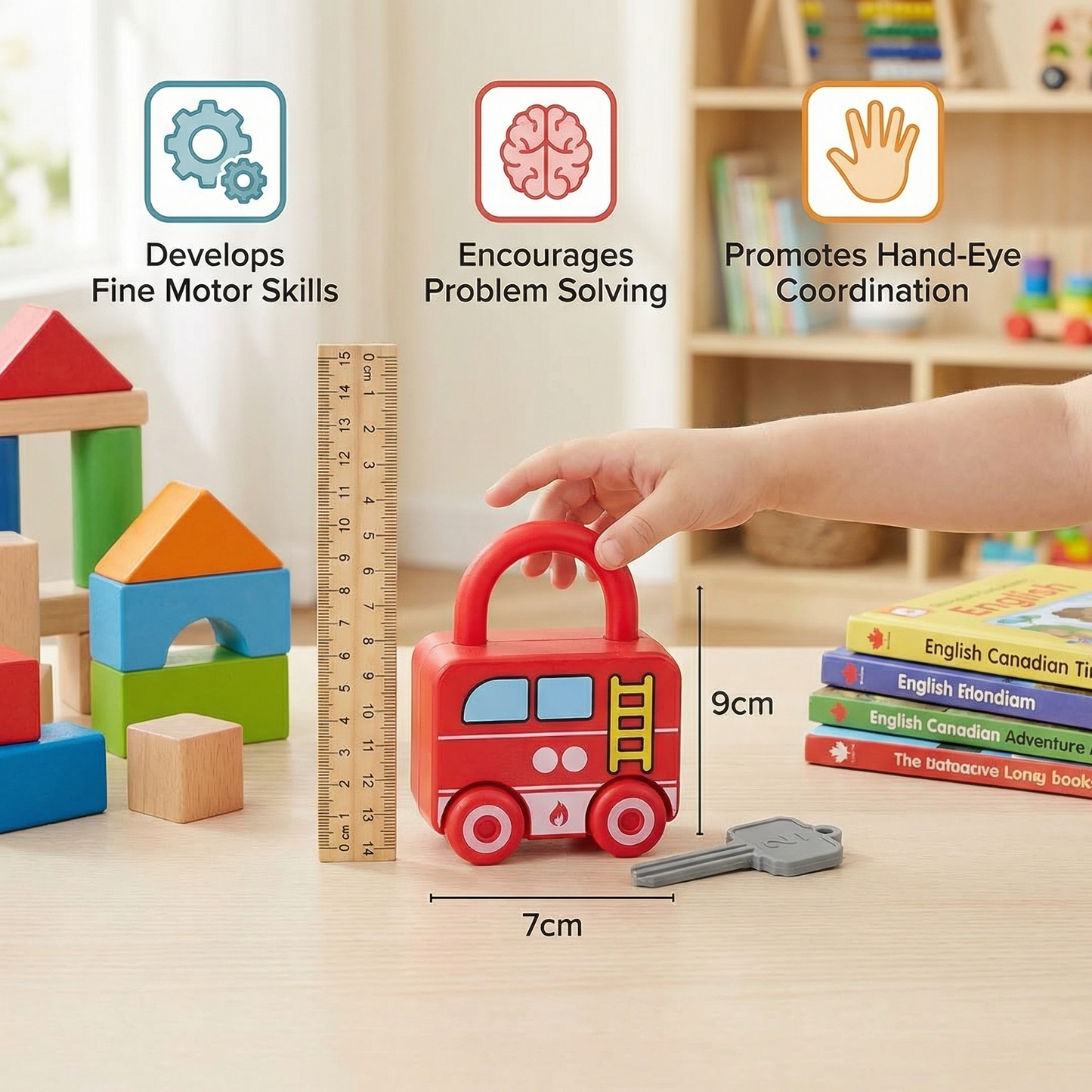 Montessori Key & Lock – Patterns and Colors Toy