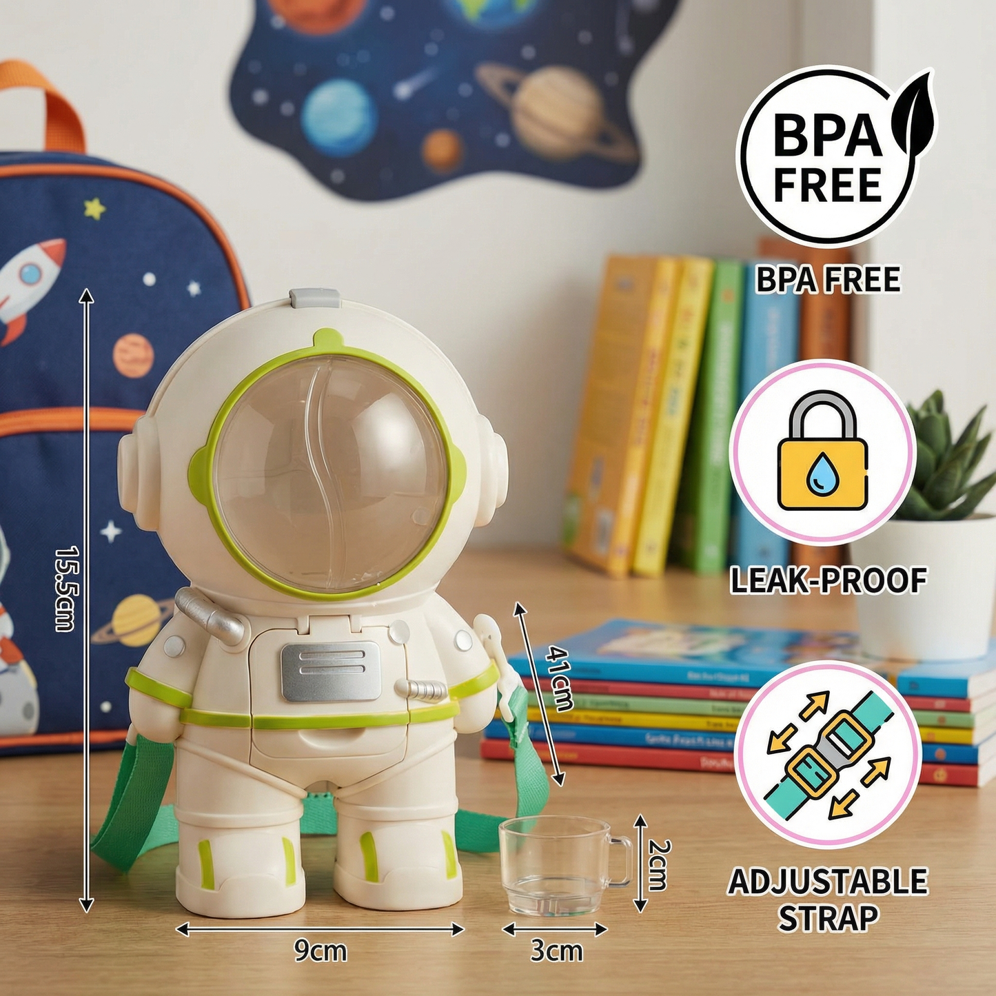 Astronaut Water Bottle for Kids