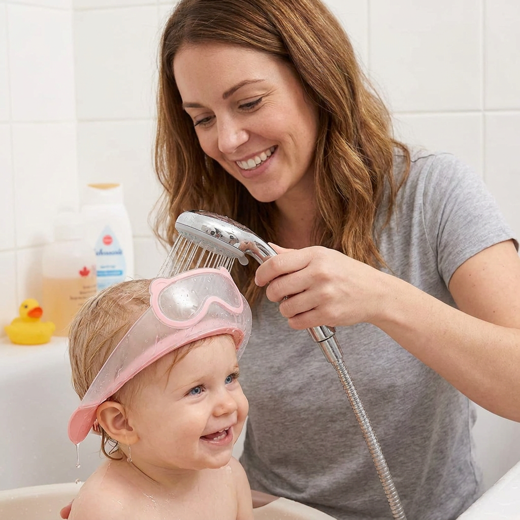 Adjustable Baby Water & Shampoo Visor with 360° Eye & Ear Protection