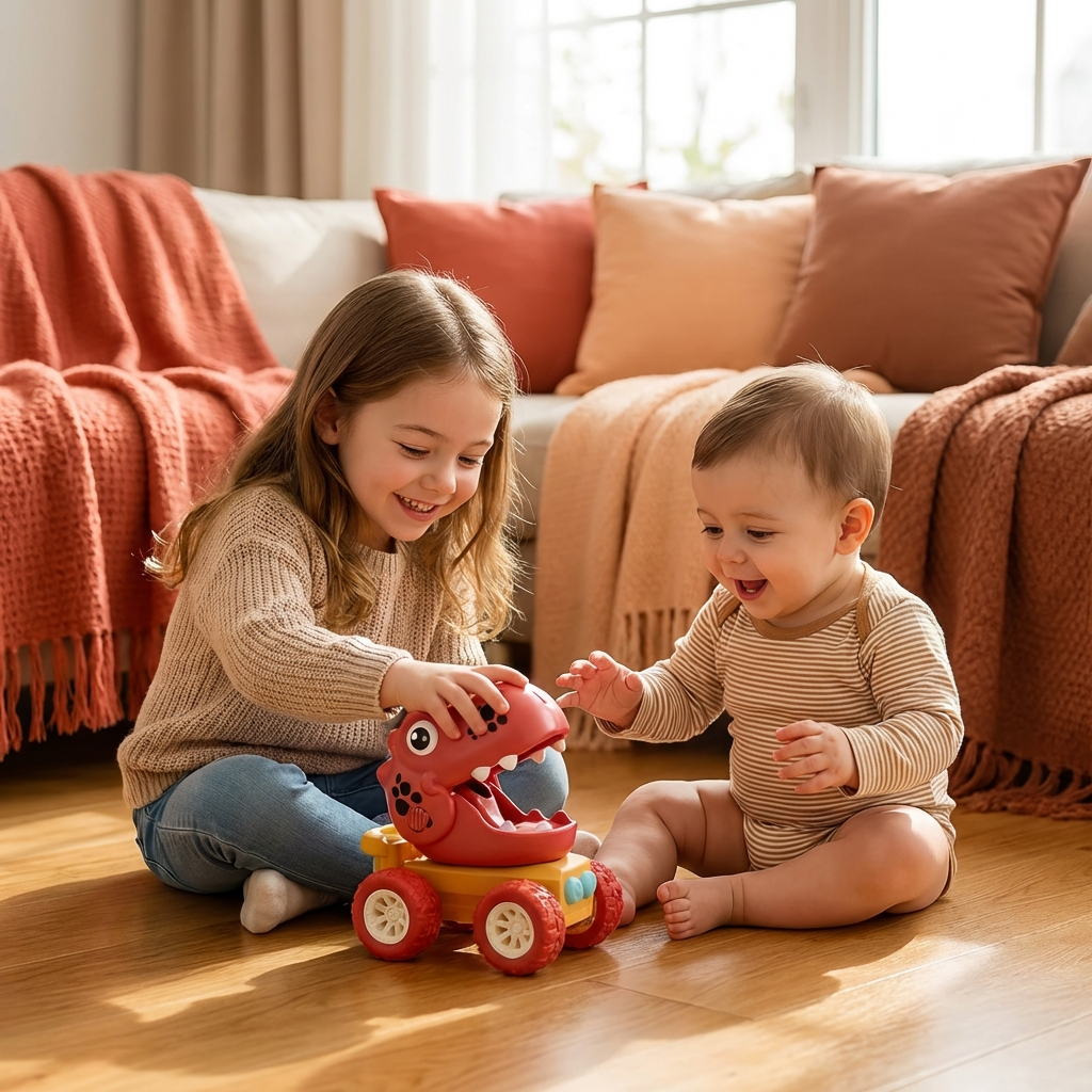 PUSH & DRIVE DINO MONSTER TRUCKS