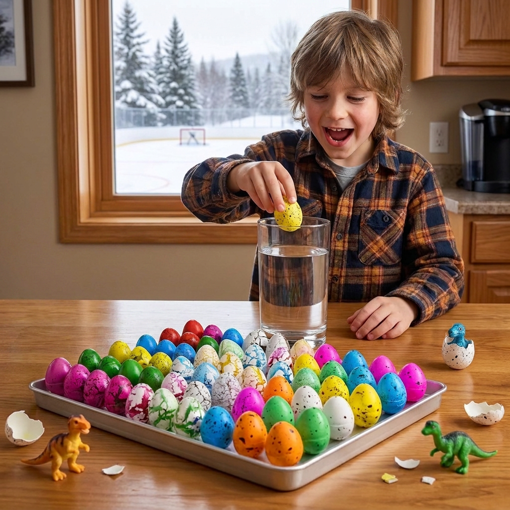 Hatching Dinosaur Egg Kit – Grow-in-Water Dino Eggs with Surprise Toys