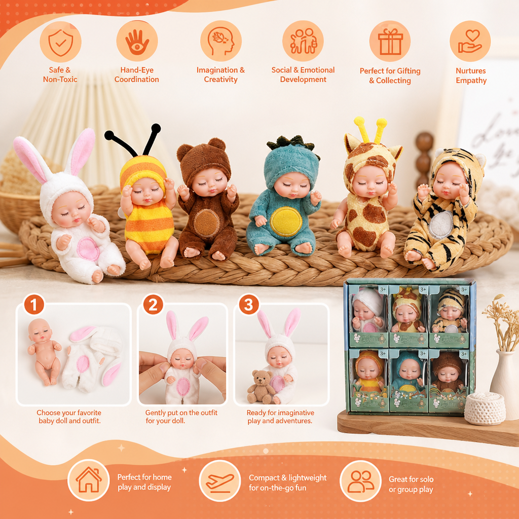 Mini Fairy Princess Doll Dress-Up Set