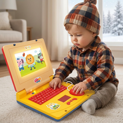 Kids’ Interactive Laptop with Lights, Music & Scrolling Screen