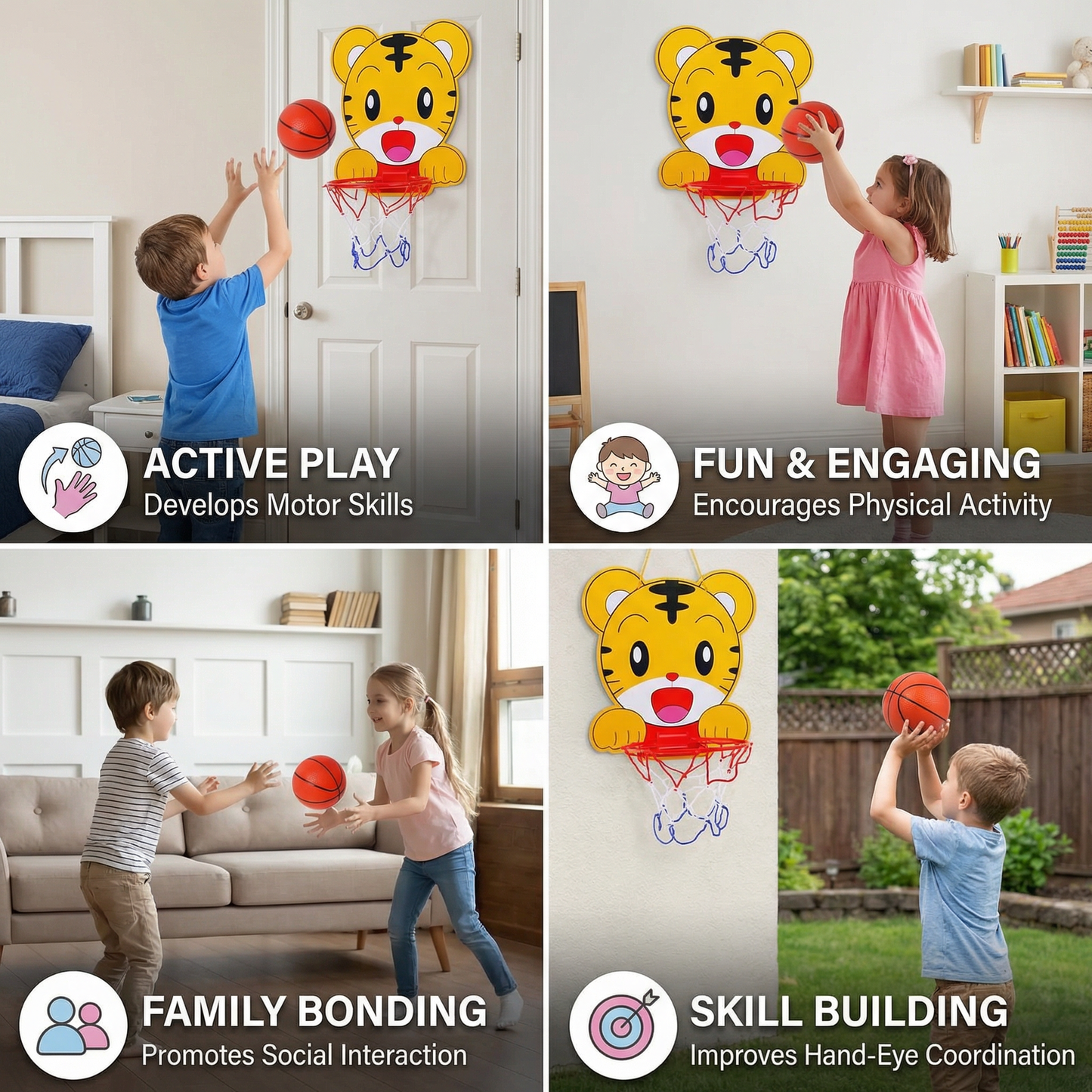 Cute Animal Basketball Set for Kids