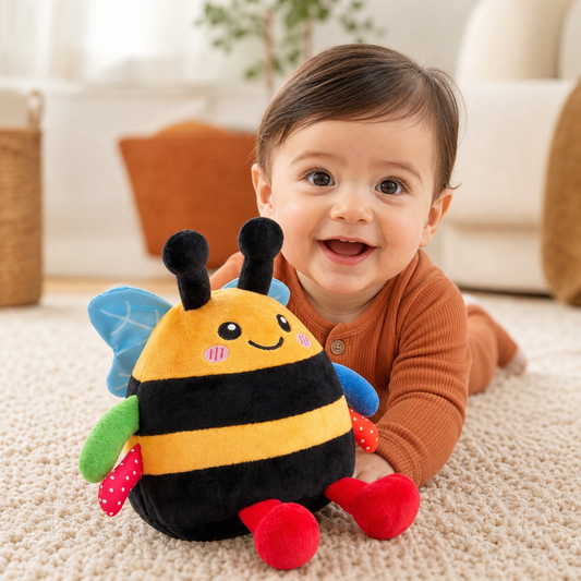 Interactive Musical Tummy Time Bee Plush Toy