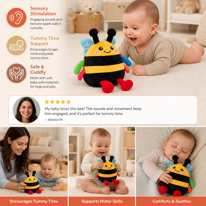Interactive Musical Tummy Time Bee Plush Toy