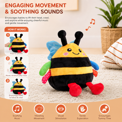 Interactive Musical Tummy Time Bee Plush Toy