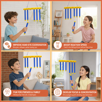 Falling Sticks Reflex Challenge Game – Hand-Eye Coordination Toy