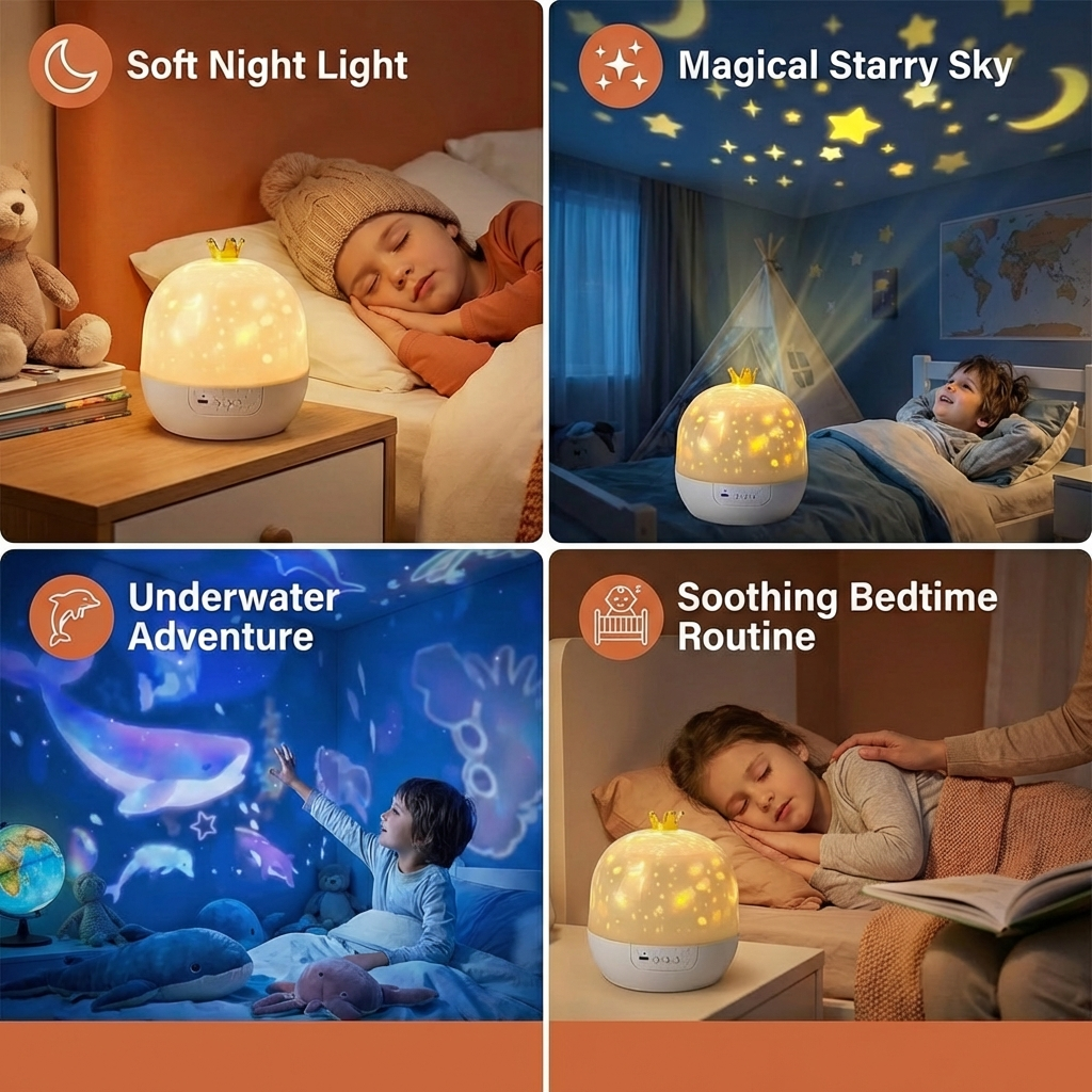 2-in-1 Children's Night Light and Projector