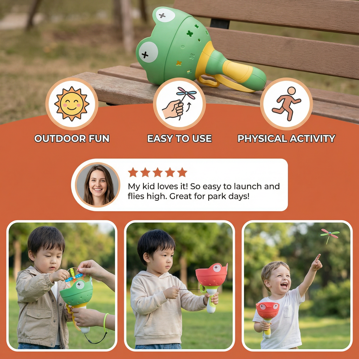Flying Propeller Toy with Pull String Starter