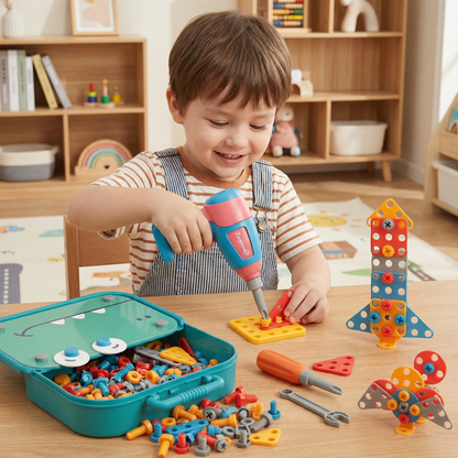 Handyman Construction Set for Children in Cute Dino Design