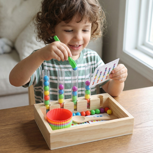 Montessori Test Tube Colors and Numbers Play and Learning Set