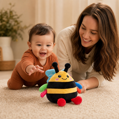 Interactive Musical Tummy Time Bee Plush Toy