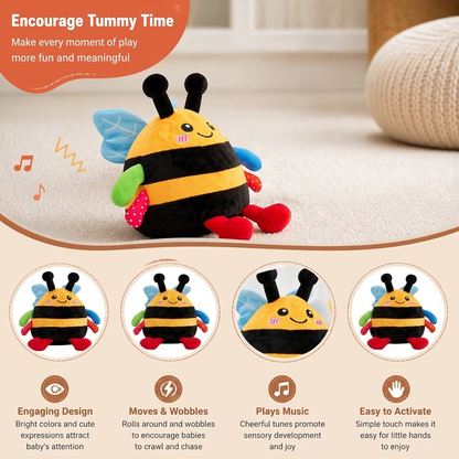 Interactive Musical Tummy Time Bee Plush Toy