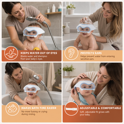 Adjustable Baby Water & Shampoo Visor with 360° Eye & Ear Protection
