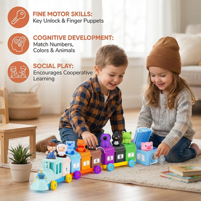 Montessori Farm Learning Train Toy for Children