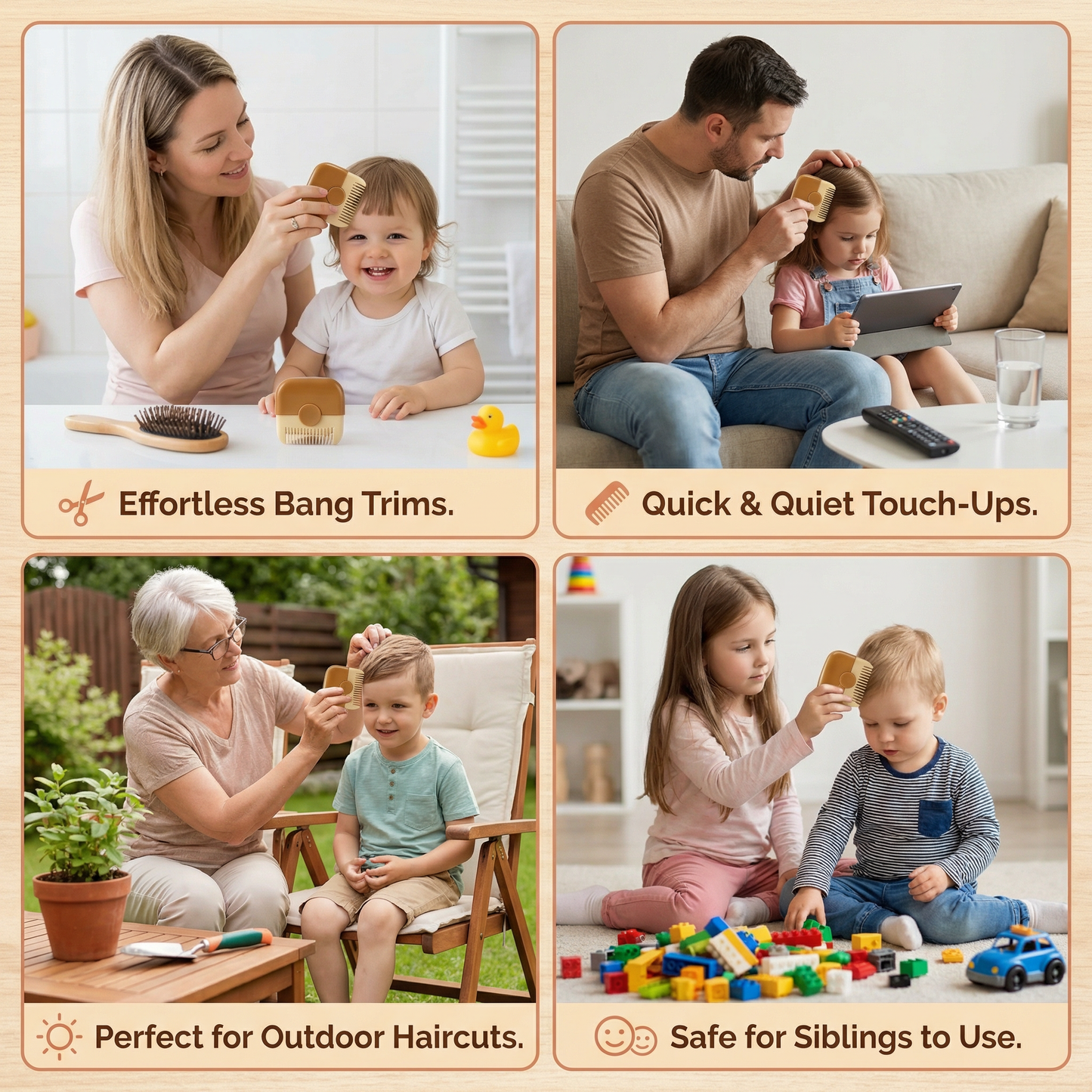 Child-Friendly and Gentle Haircut Comb