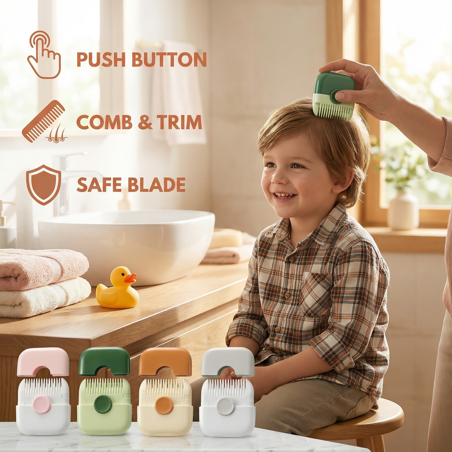 Child-Friendly and Gentle Haircut Comb