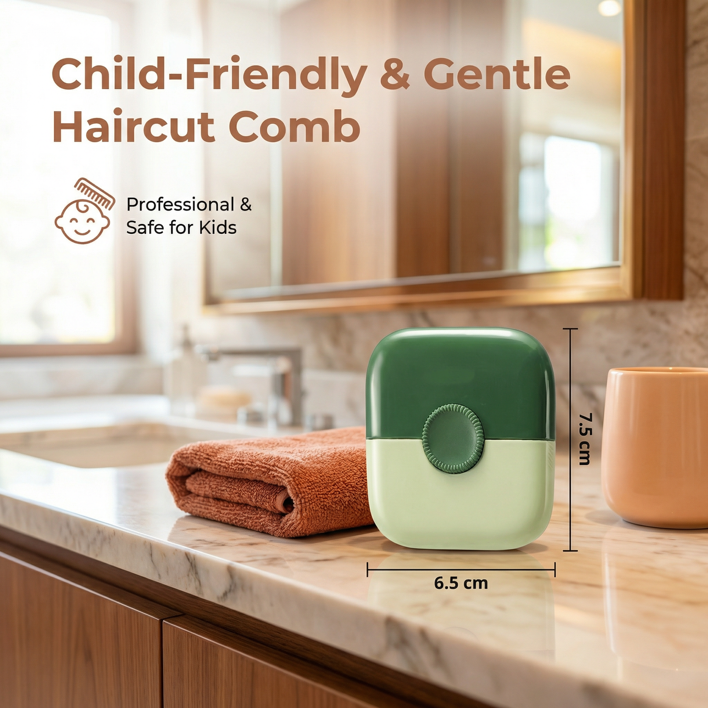 Child-Friendly and Gentle Haircut Comb