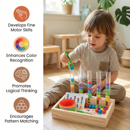 Montessori Test Tube Colors and Numbers Play and Learning Set
