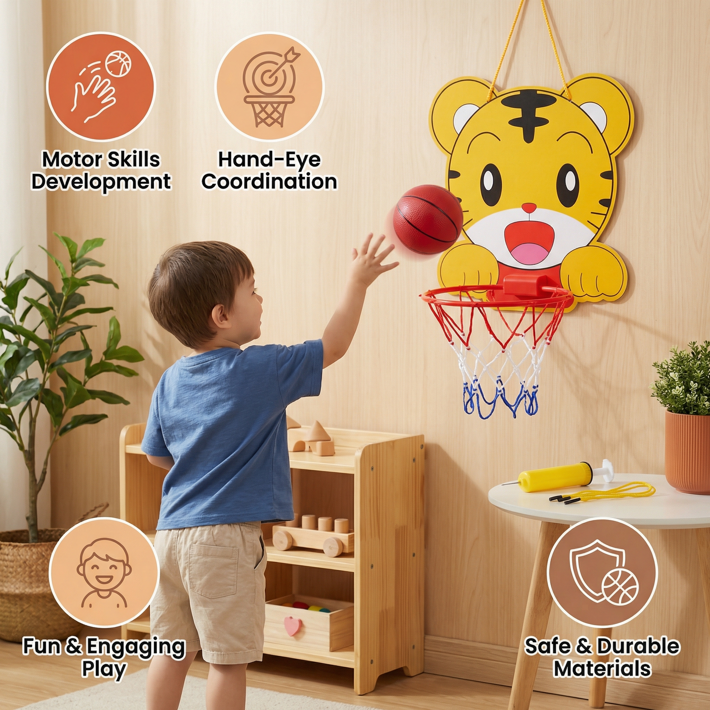 Cute Animal Basketball Set for Kids