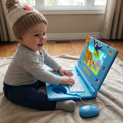 Kids’ Interactive Laptop with Lights, Music & Scrolling Screen