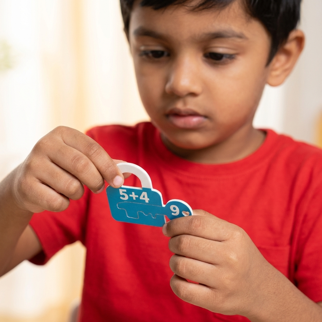 Letters and Math Locks and Keys Learning Game