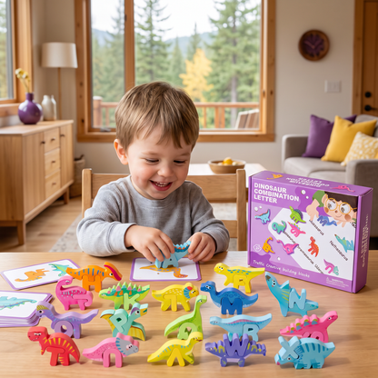 52-teiliges Montessori-3D-Alphabet-Bausteinset