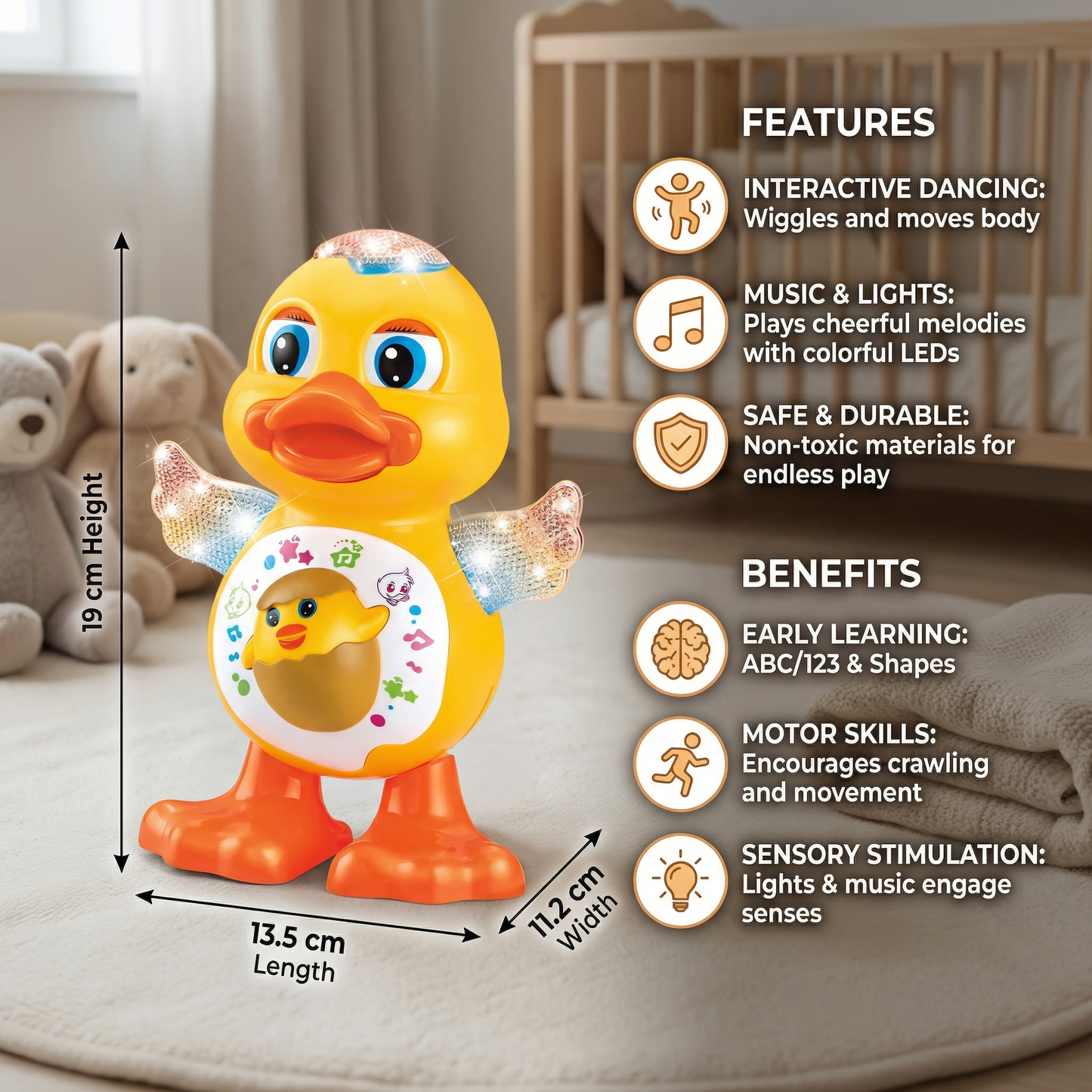 Dancing Baby Duck Toy for Kids