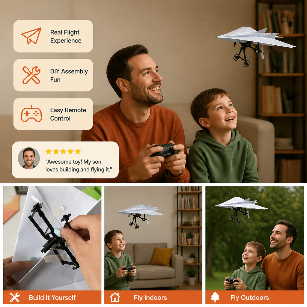DIY Remote Control Paper Airplane Kit