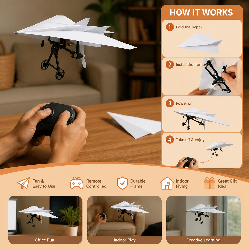 DIY Remote Control Paper Airplane Kit