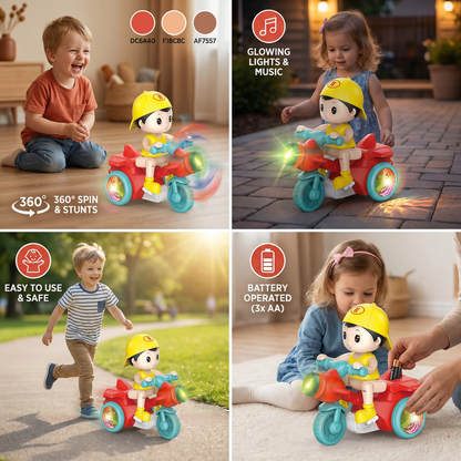Glowing Music Kids Stunt Scooter Toy