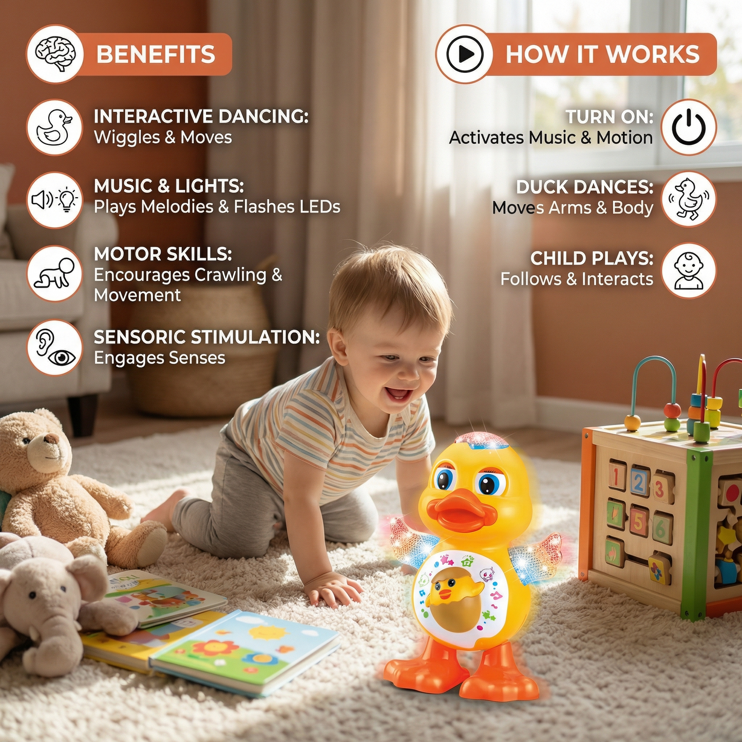 Dancing Baby Duck Toy for Kids