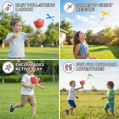 Flying Propeller Toy with Pull String Starter