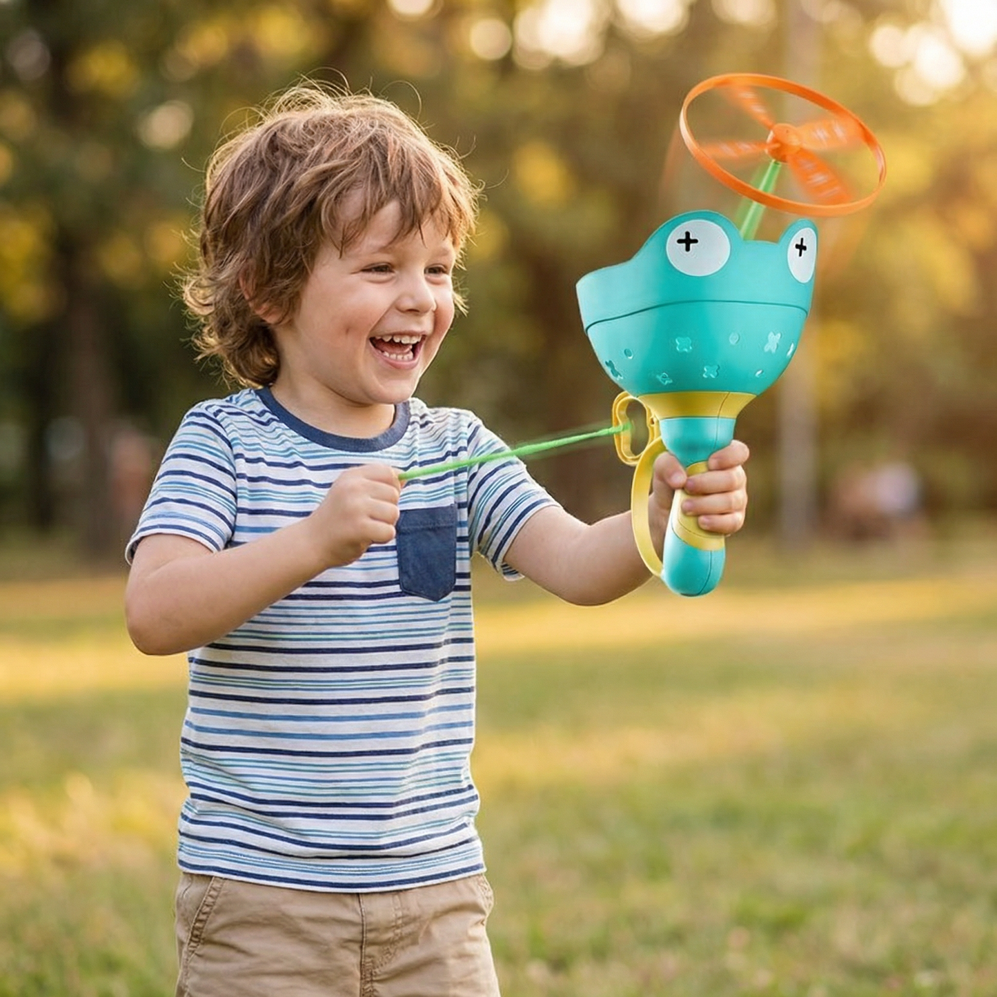 Flying Propeller Toy with Pull String Starter