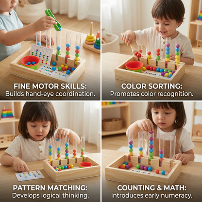 Montessori Test Tube Colors and Numbers Play and Learning Set
