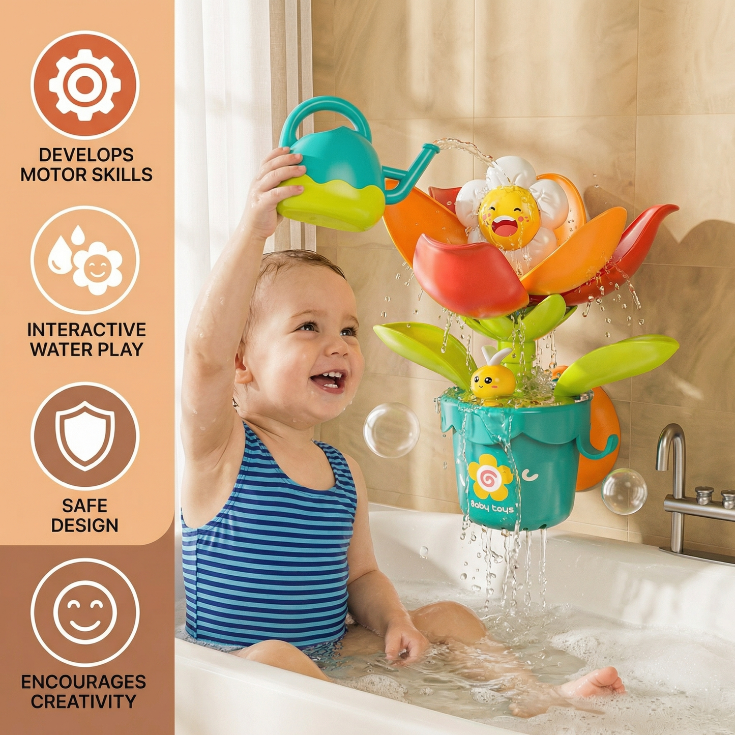 Flower Fun Bath Toy with Watering Can