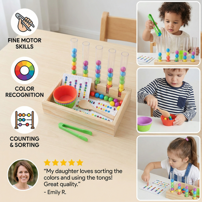 Montessori Test Tube Colors and Numbers Play and Learning Set